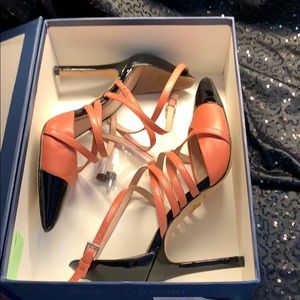 Pour la Victoire Colettea salmon black strappy luv